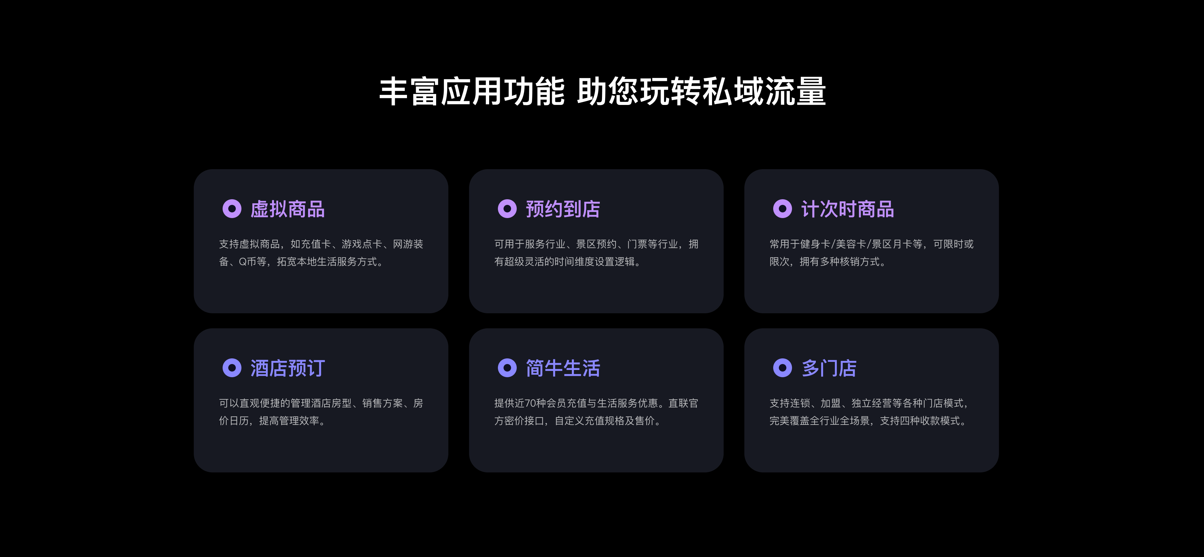 丰富应用功能 助您玩转私域流量
